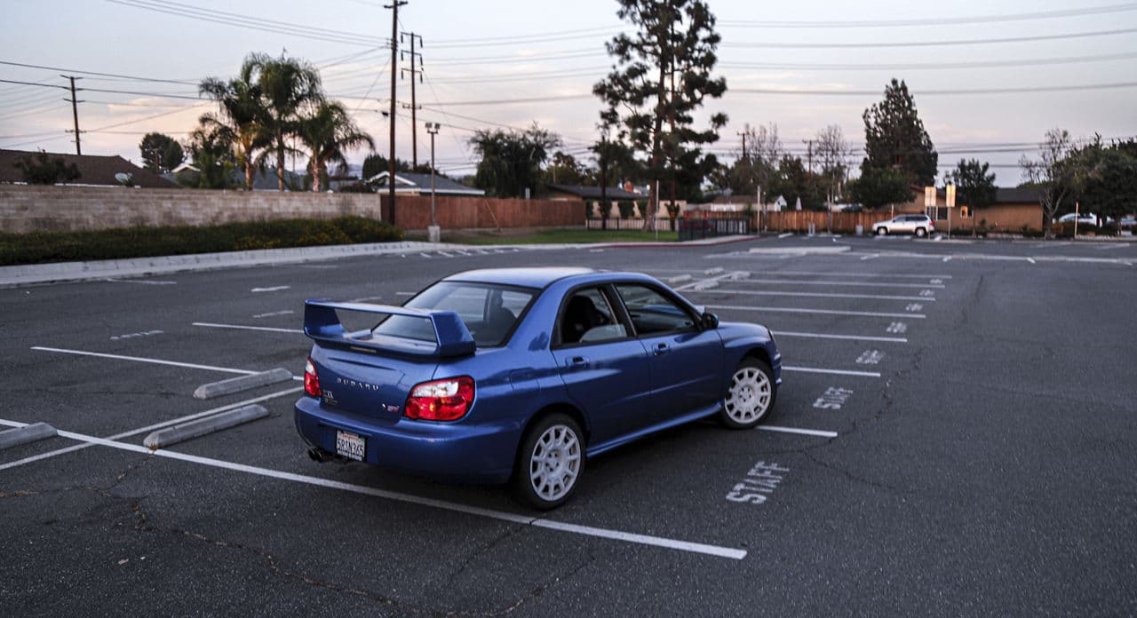 Front view of 2004 Subaru WRX STI with wheels