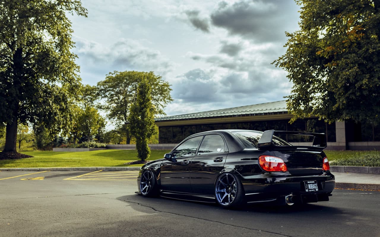 Front view of 2005 Subaru WRX STI with wheels
