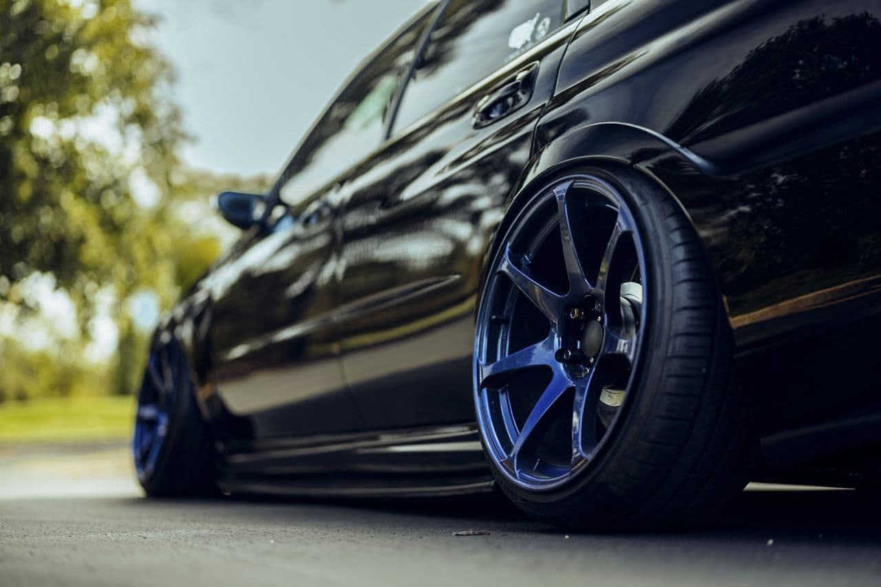 Detail view of 2005 Subaru WRX STI with wheels