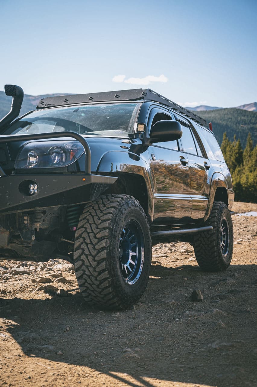 Rear view of 2005 Toyota 4Runner with vehicle wraps