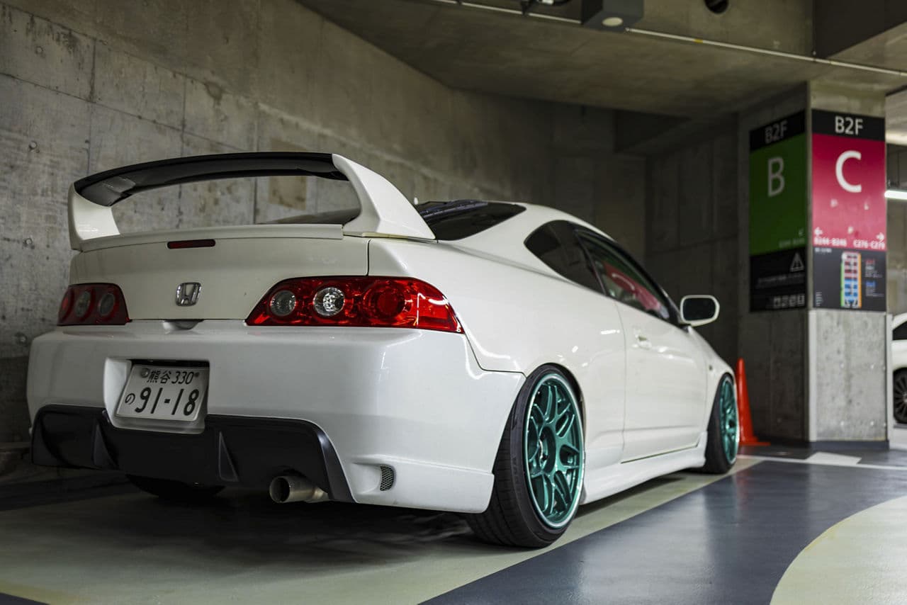 Interior of 2006 Honda Integra with vehicle wraps