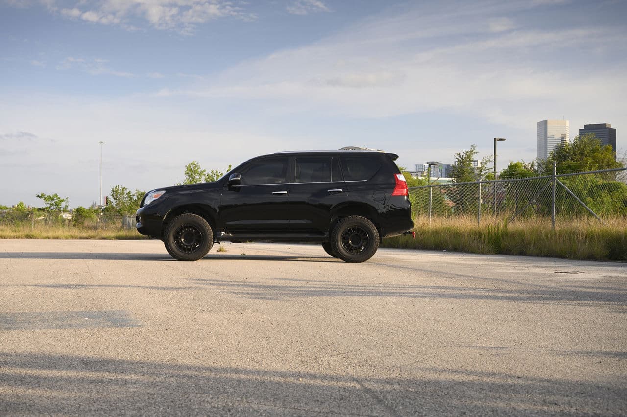 Side profile of 2010 Lexus GX470 with truck suv wheels
