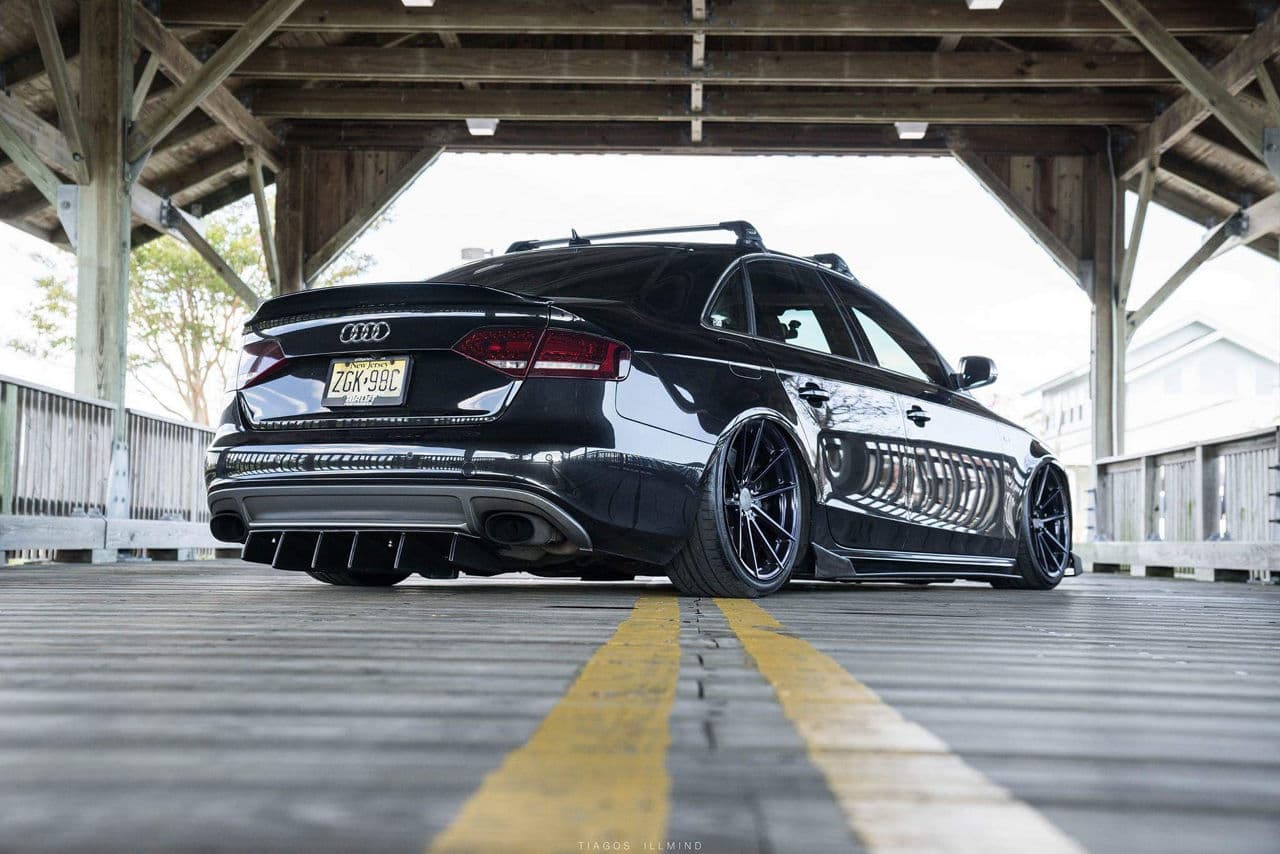 Rear view of 2012 Audi S4 with vehicle wraps