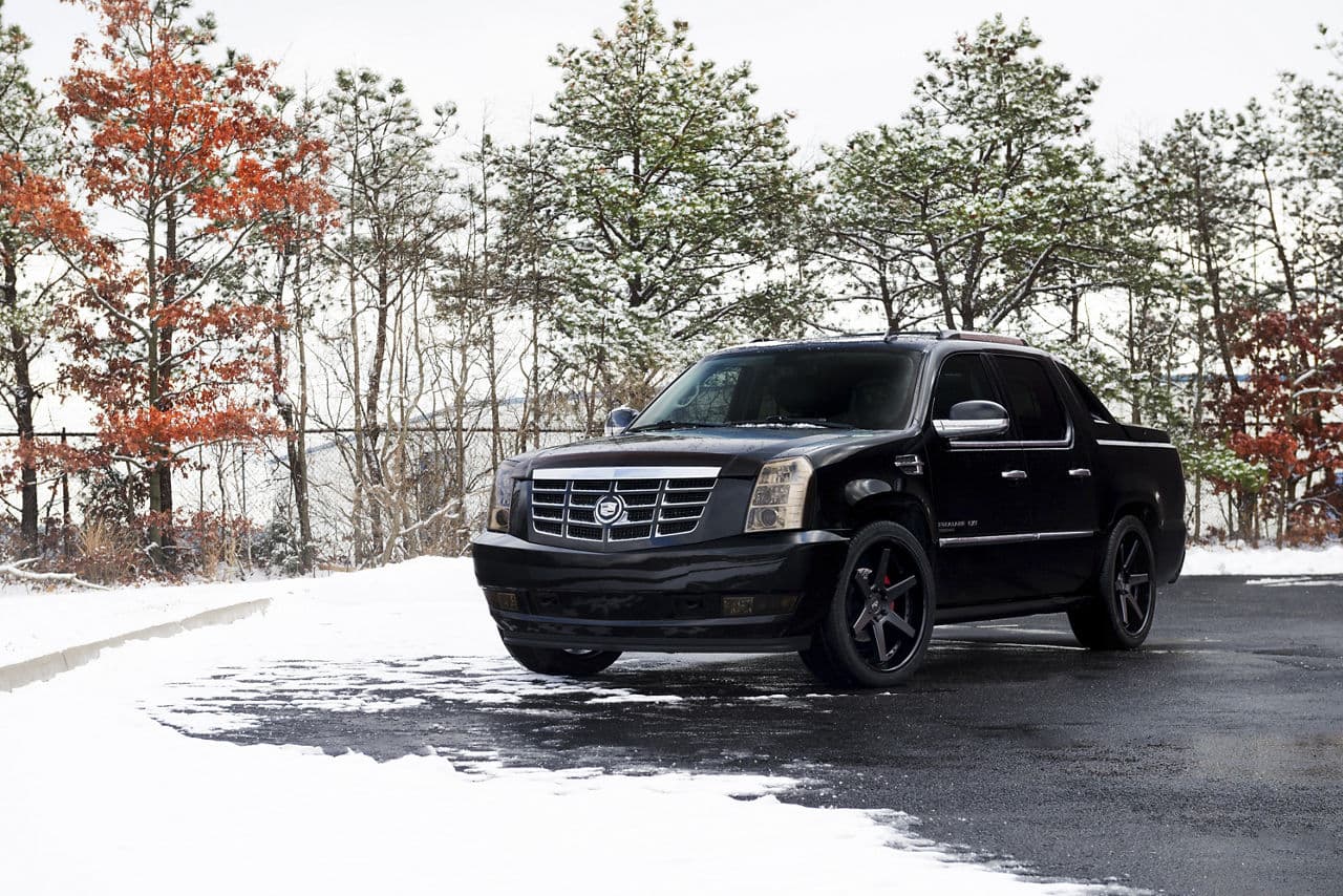 Front view of 2012 Cadillac Escalade with wheels