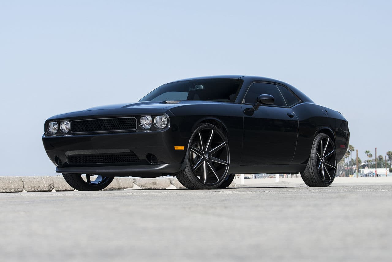 Side profile of 2012 Dodge Challenger with wheels