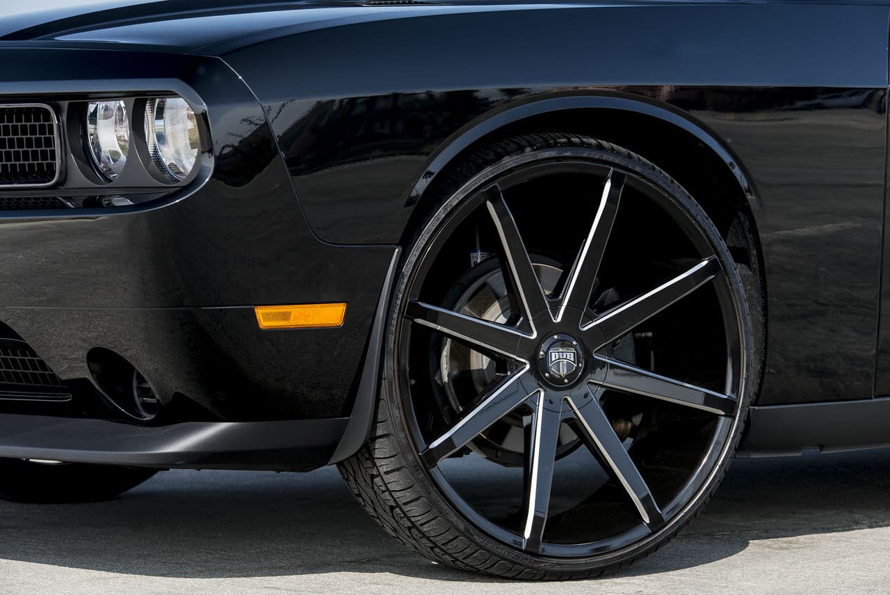Rear view of 2012 Dodge Challenger with wheels