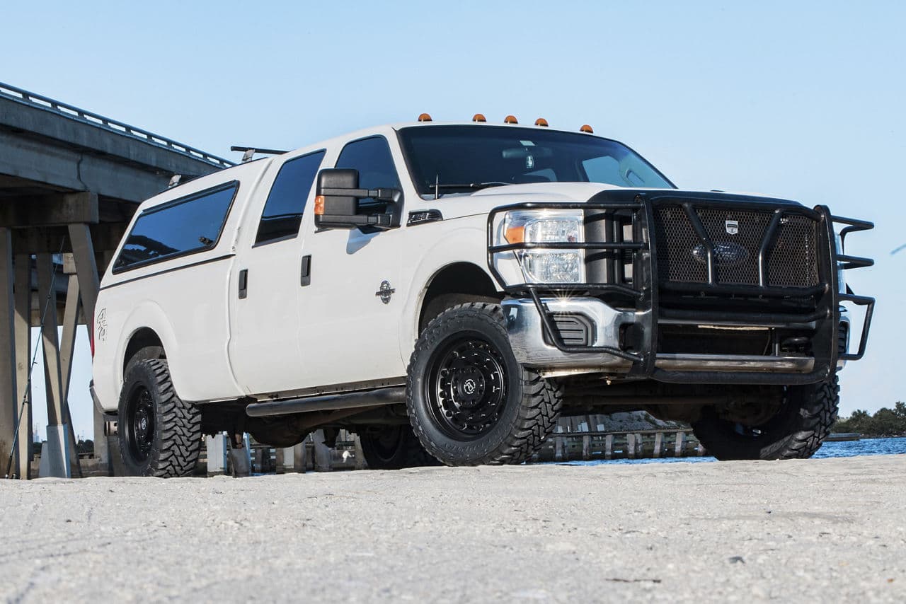 Front view of 2012 Ford F250 with truck suv wheels