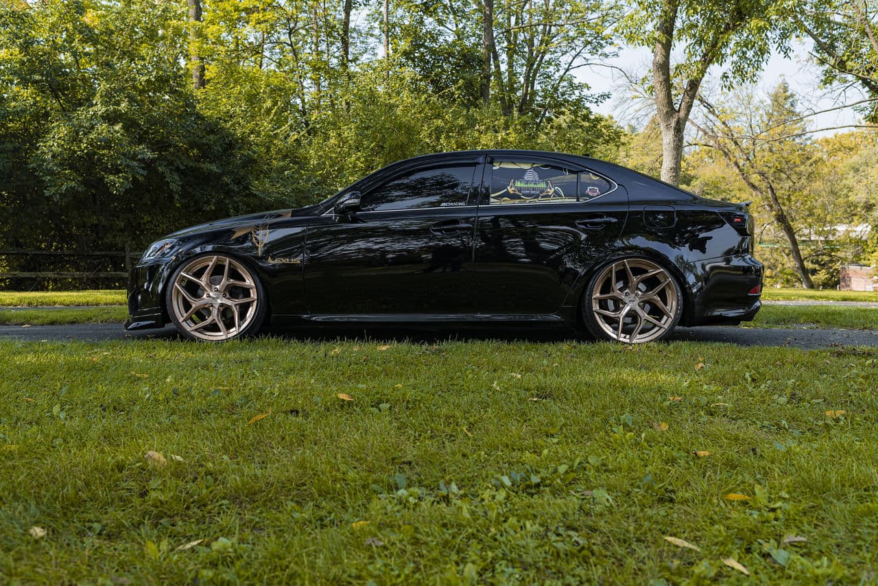 Side profile of 2012 Lexus IS250 with wheels