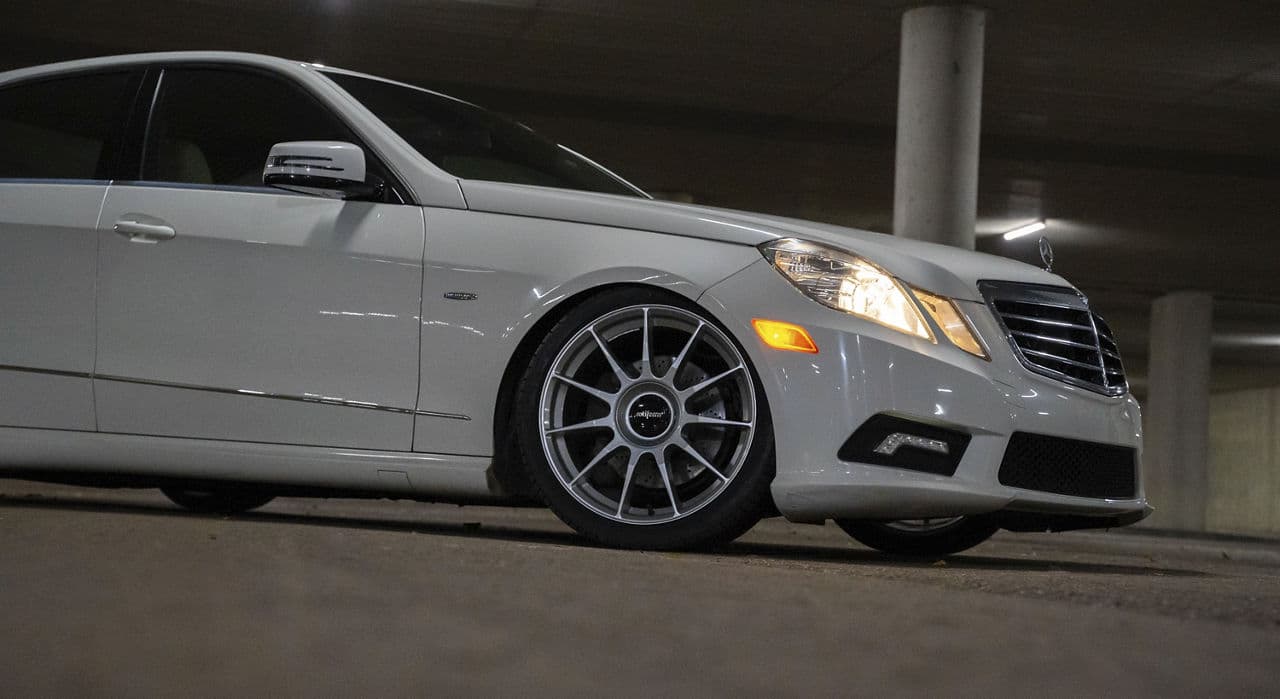 Rear view of 2012 Mercedes-Benz E350 with wheels