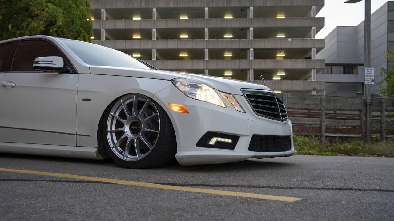 Interior of 2012 Mercedes-Benz E350 with wheels
