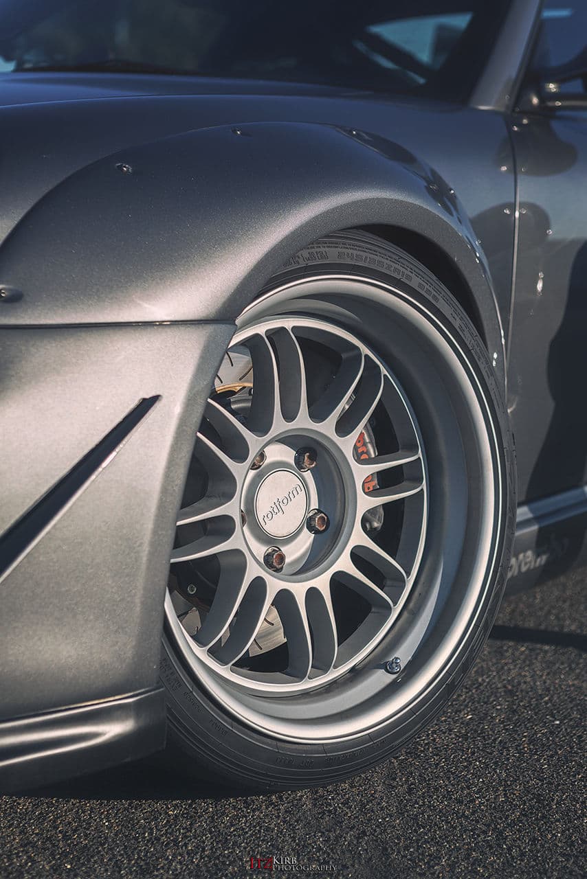 Interior of 2012 Porsche 997 RWB with wheels