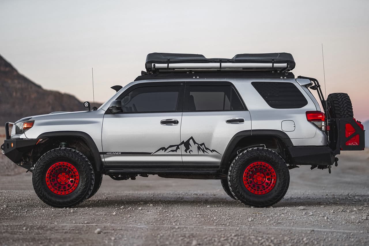 Side profile of 2012 Toyota 4Runner with truck suv wheels