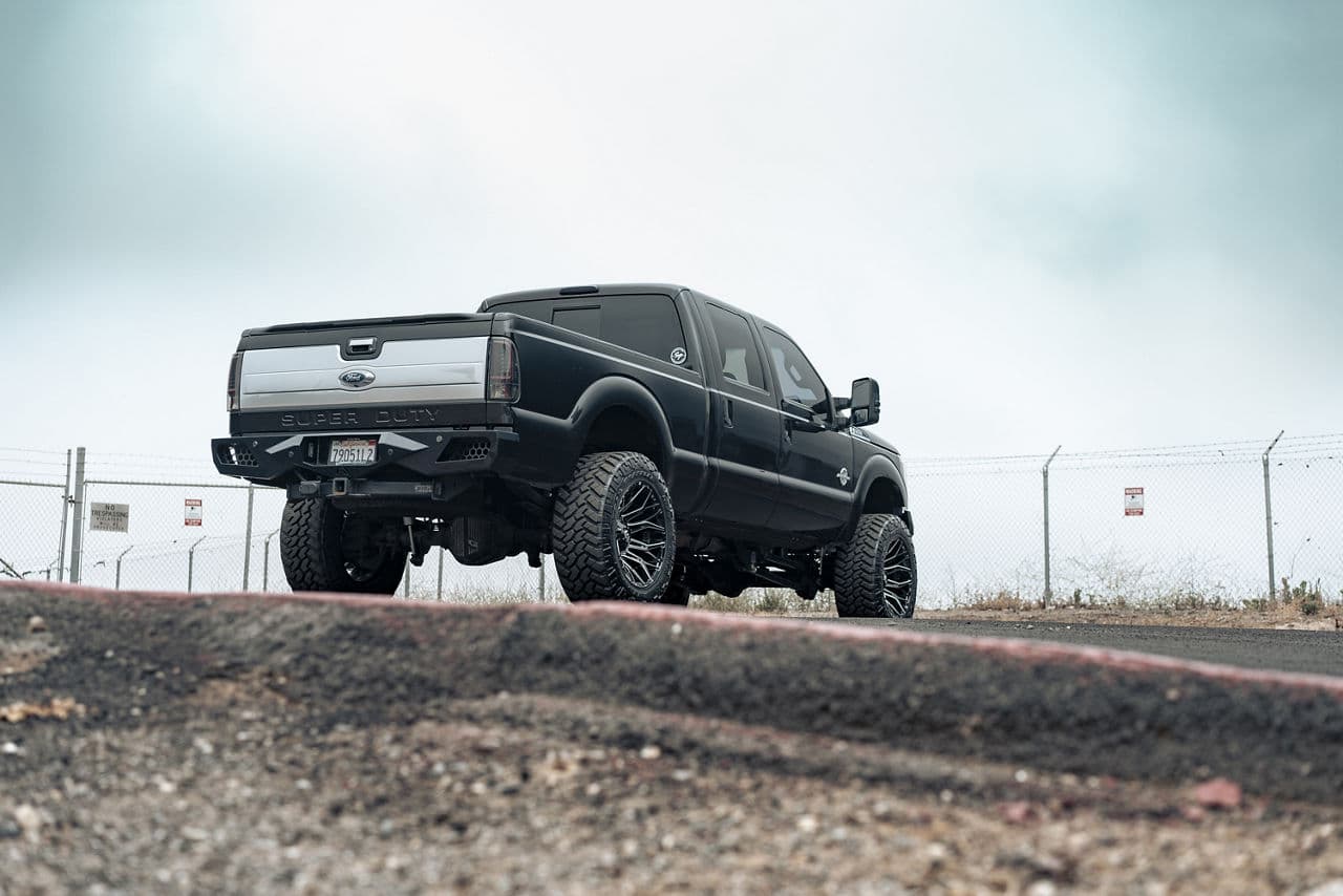 Side profile of 2013 Ford F250 with truck suv wheels