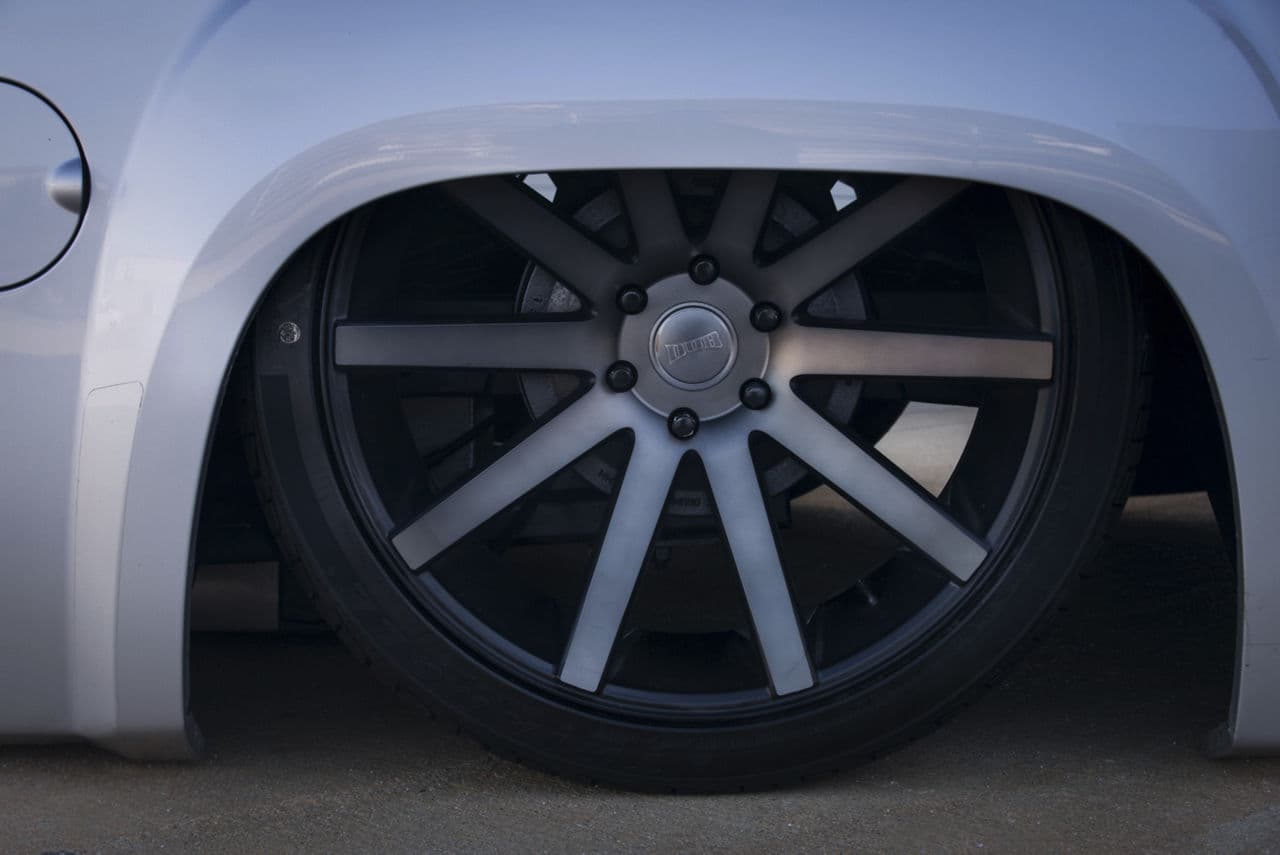 Detail view of 2013 GMC Sierra with wheels