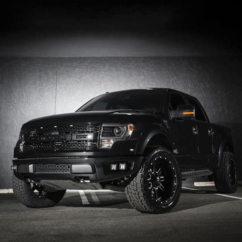 Interior of 2014 Ford F150 Raptor with truck suv wheels