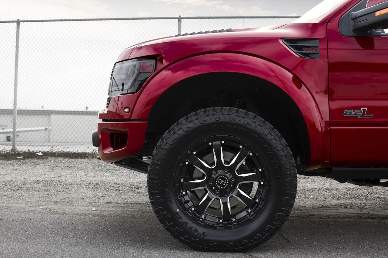 Interior of 2014 Ford F150 Raptor with truck suv wheels