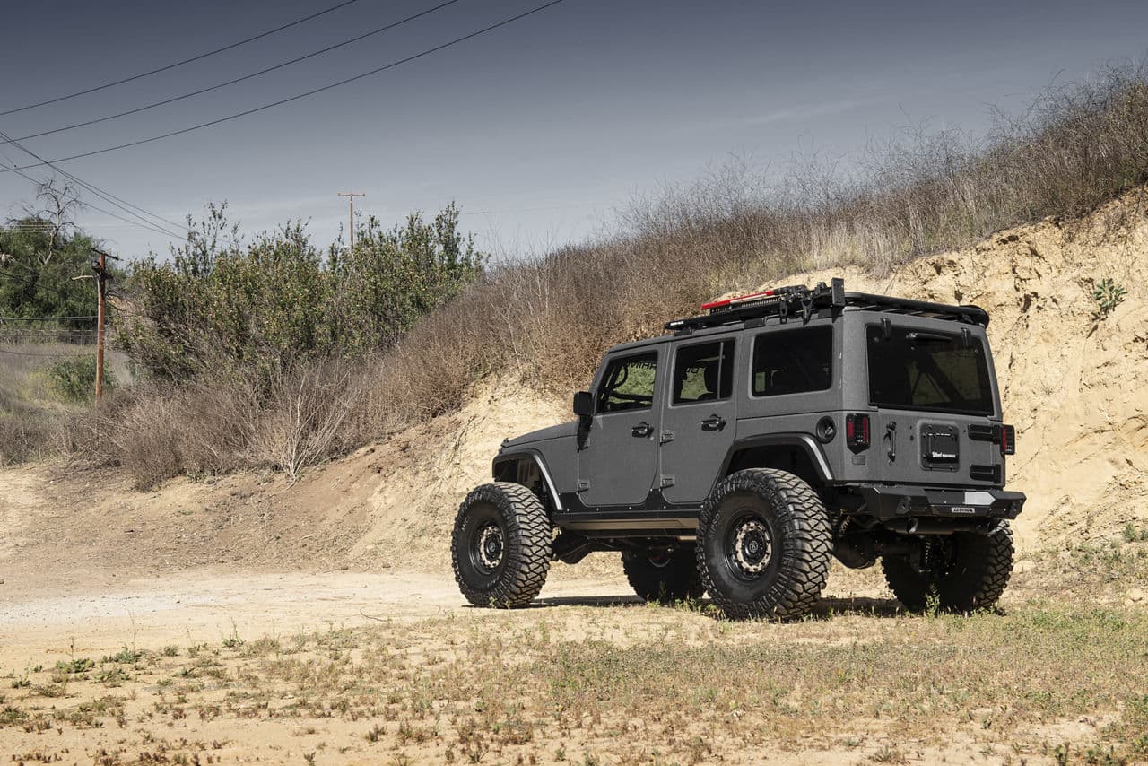Interior of 2014 Jeep Wrangler with wheels