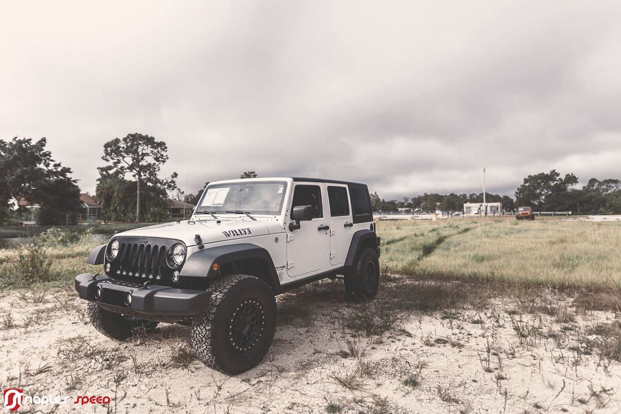 Interior of 2014 Jeep Wrangler Willys with truck suv wheels