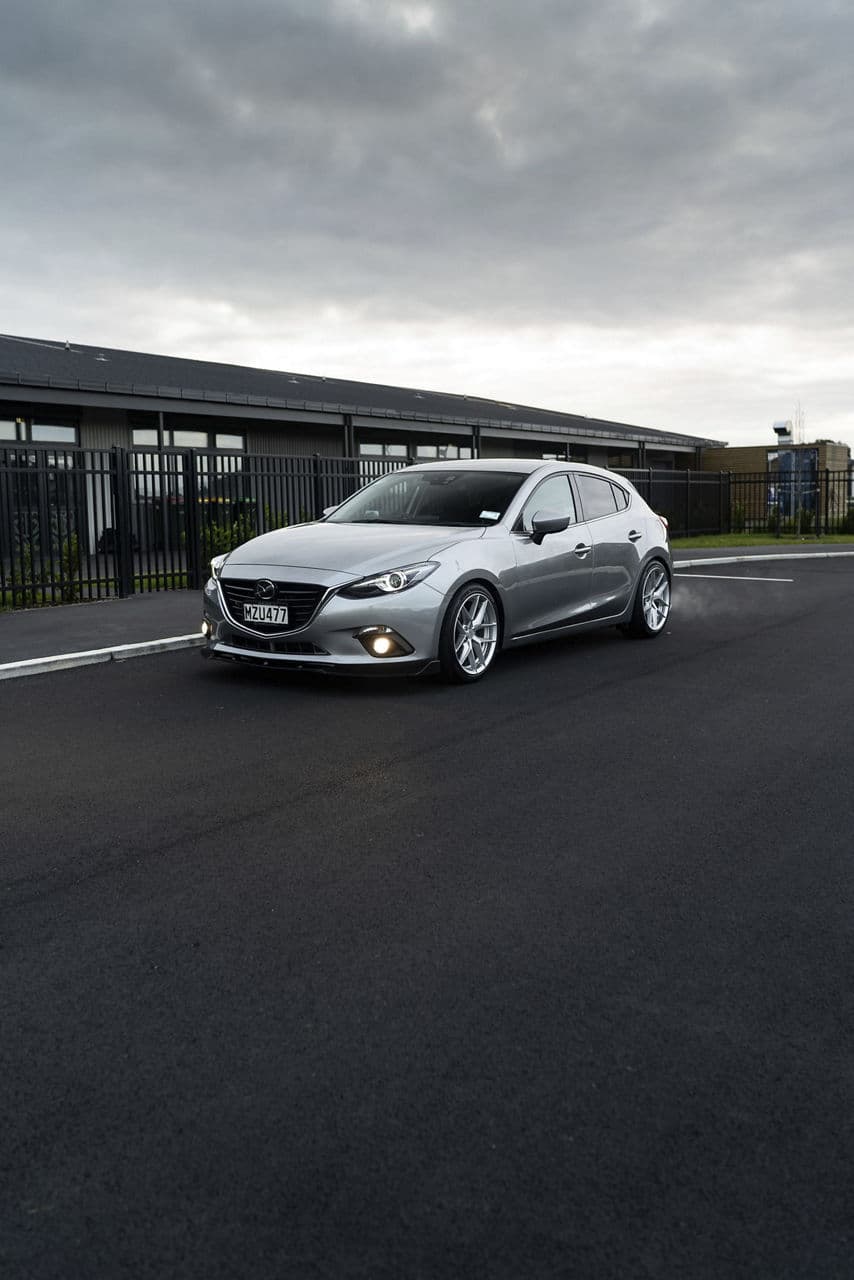 Interior of 2014 Mazda 3 with wheels
