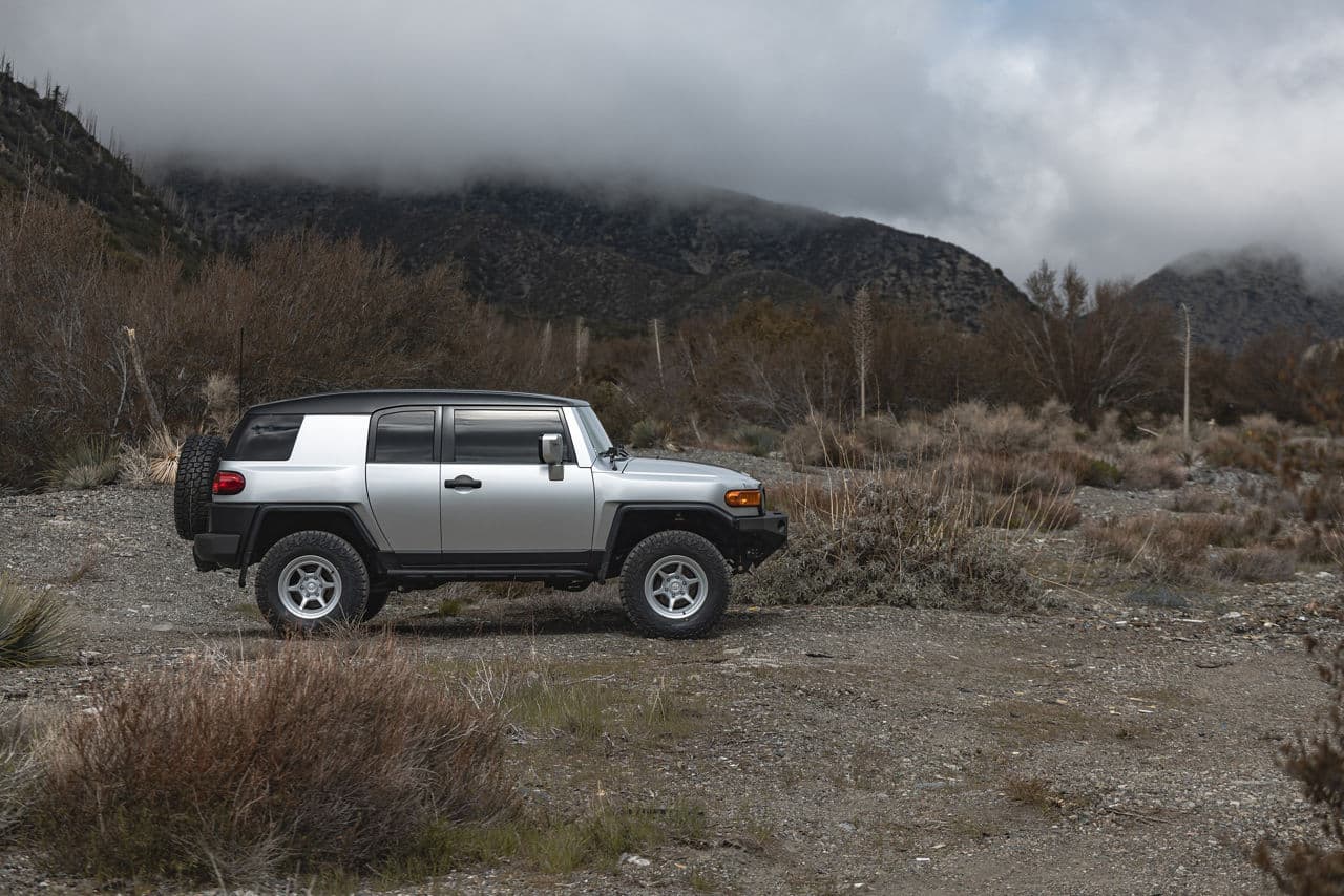 Interior of 2014 Toyota FJ Cruiser with wheels