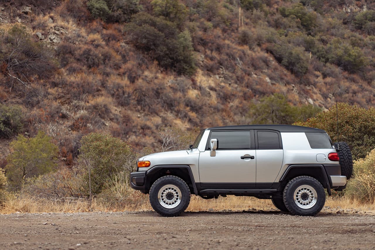 Interior of 2014 Toyota FJ Cruiser with wheels