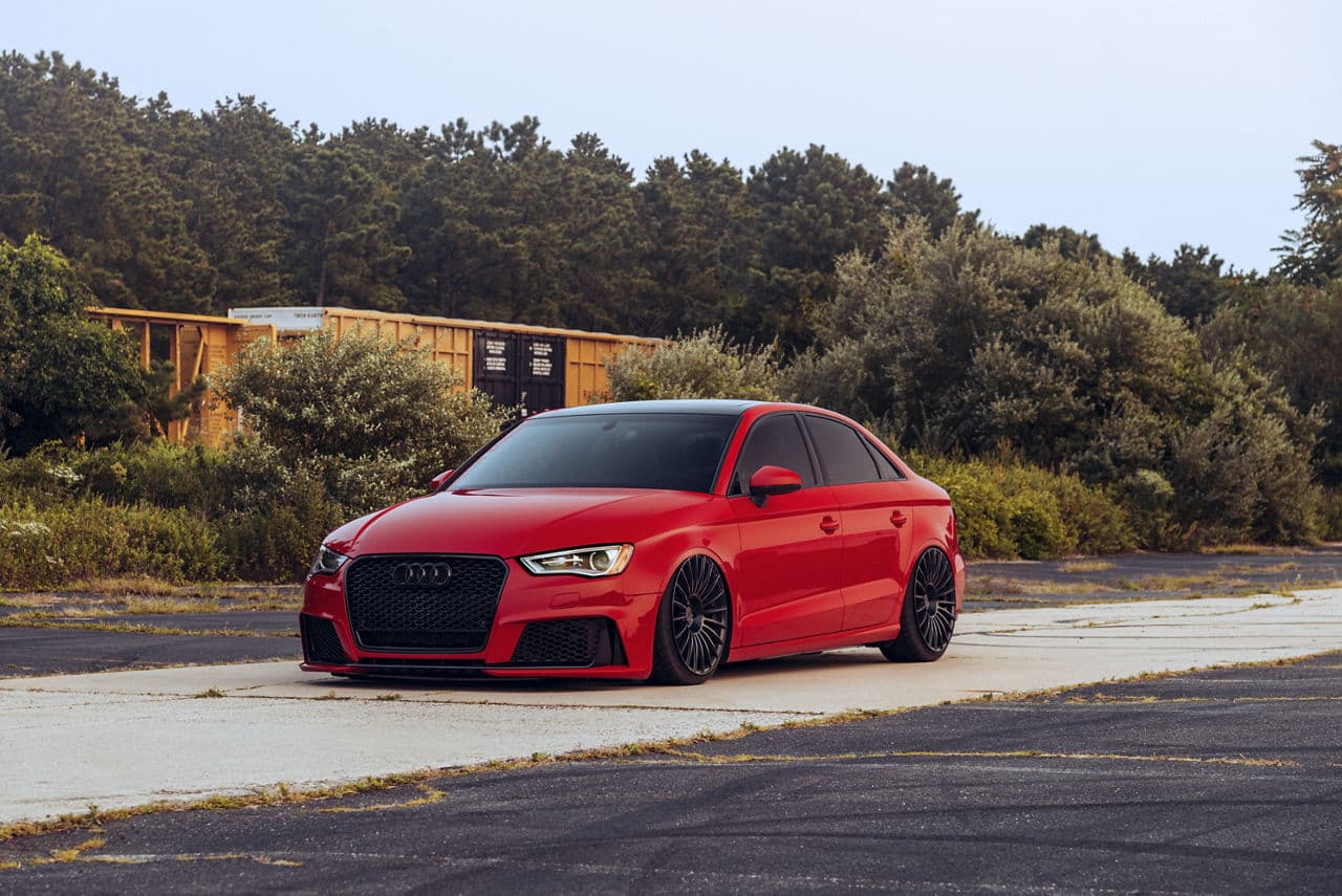 Side profile of 2015 Audi A3 with wheels