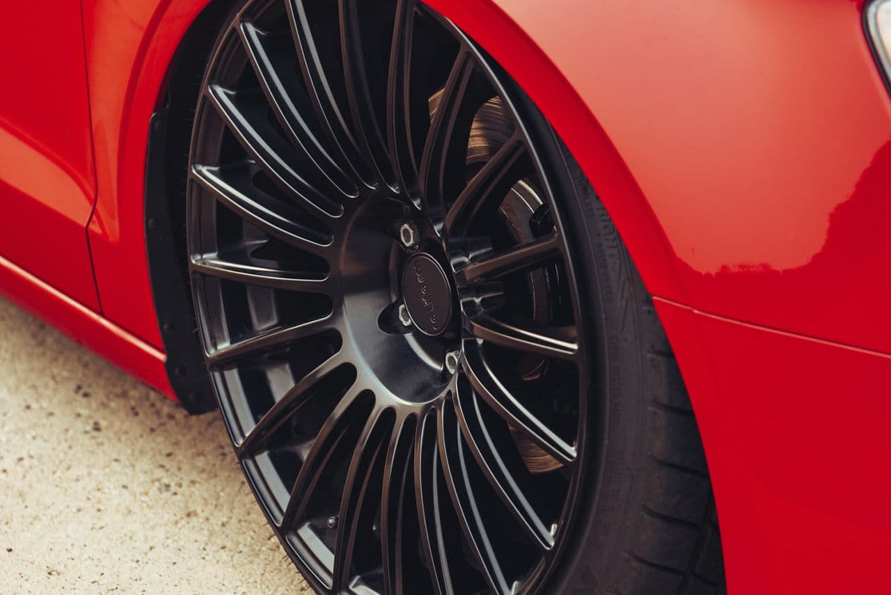 Rear view of 2015 Audi A3 with wheels