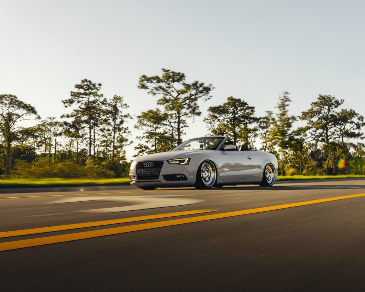 Rear view of 2015 Audi A5 with wheels