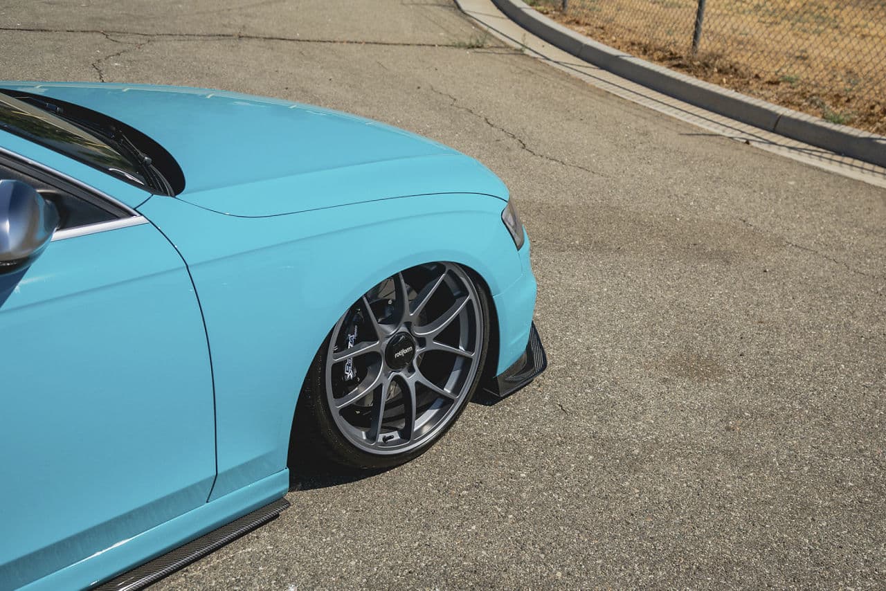Side profile of 2015 Audi S4 with vehicle wraps