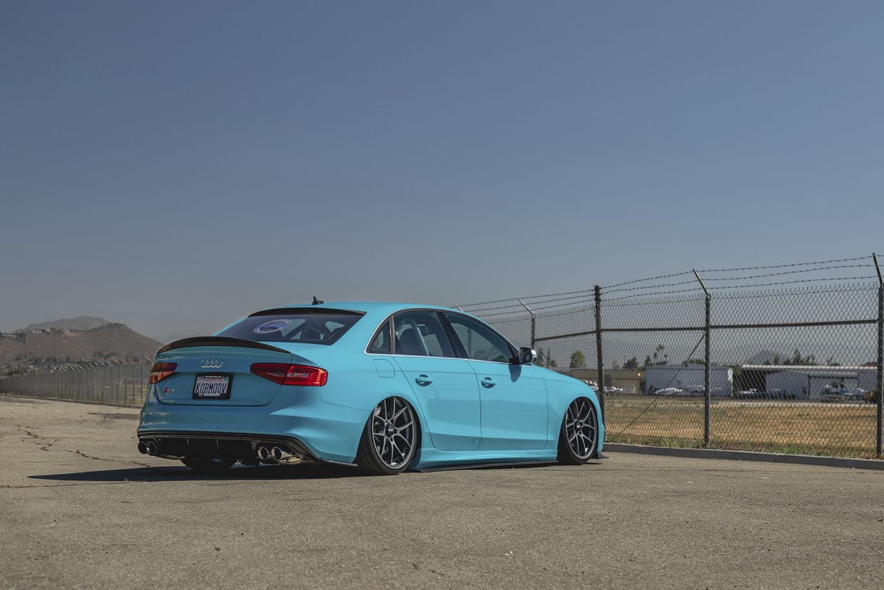 Interior of 2015 Audi S4 with vehicle wraps
