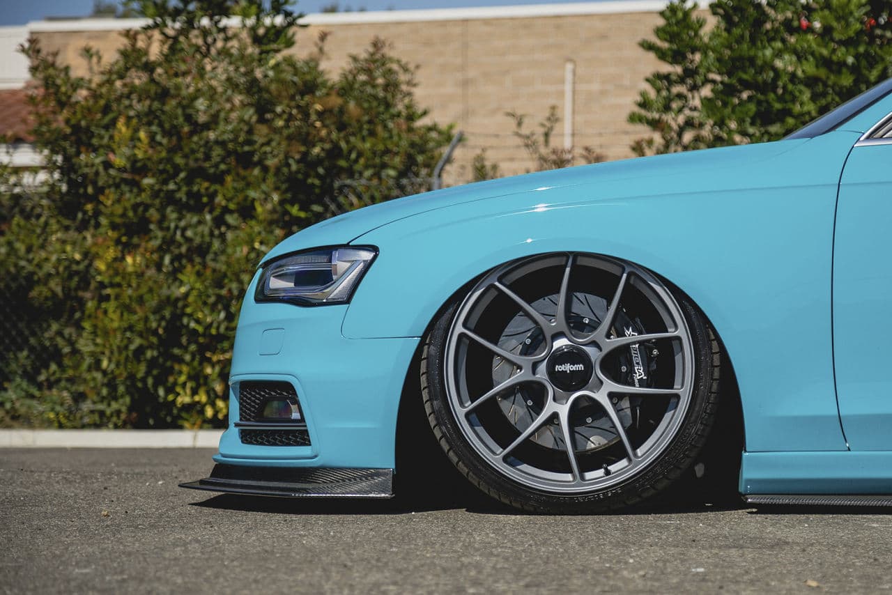 Detail view of 2015 Audi S4 with vehicle wraps