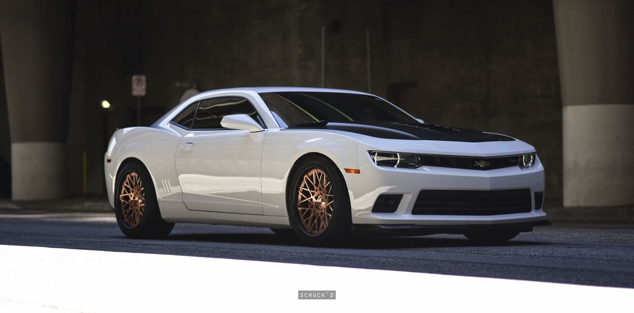 Front view of 2015 Chevrolet Camaro with wheels