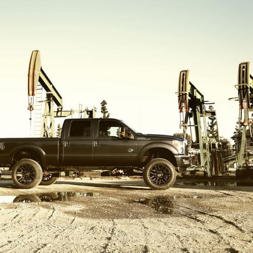 Side profile of 2015 Ford F250 with truck suv wheels