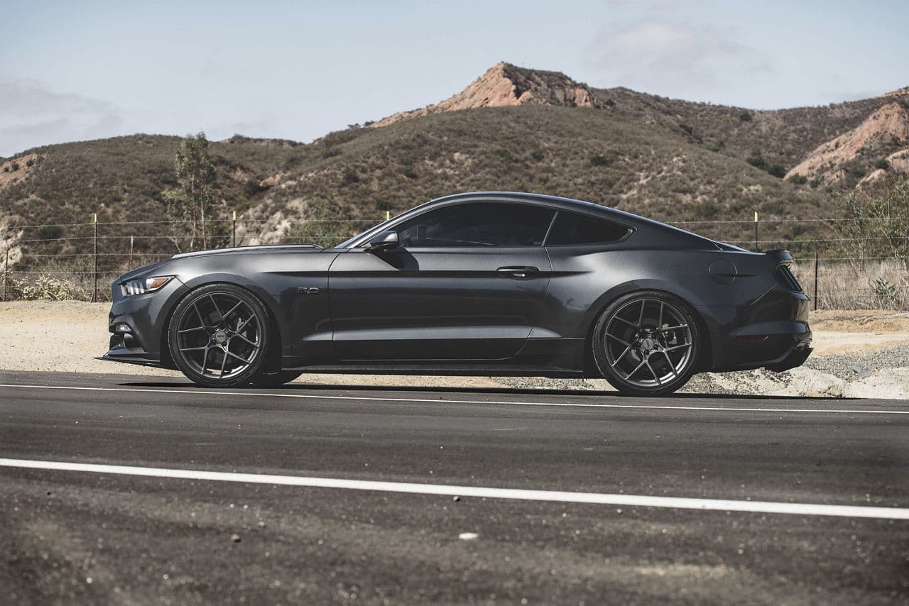 Rear view of 2015 Ford Mustang GT with wheels