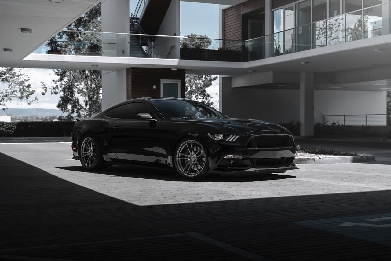 Rear view of 2015 Ford Mustang GT with wheels