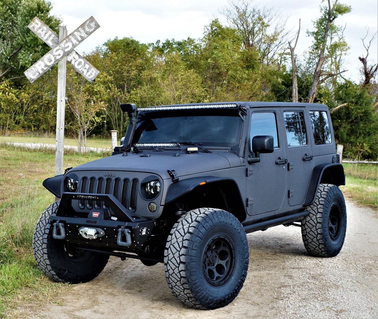Detail view of 2015 Jeep Wrangler Rubicon with wheels