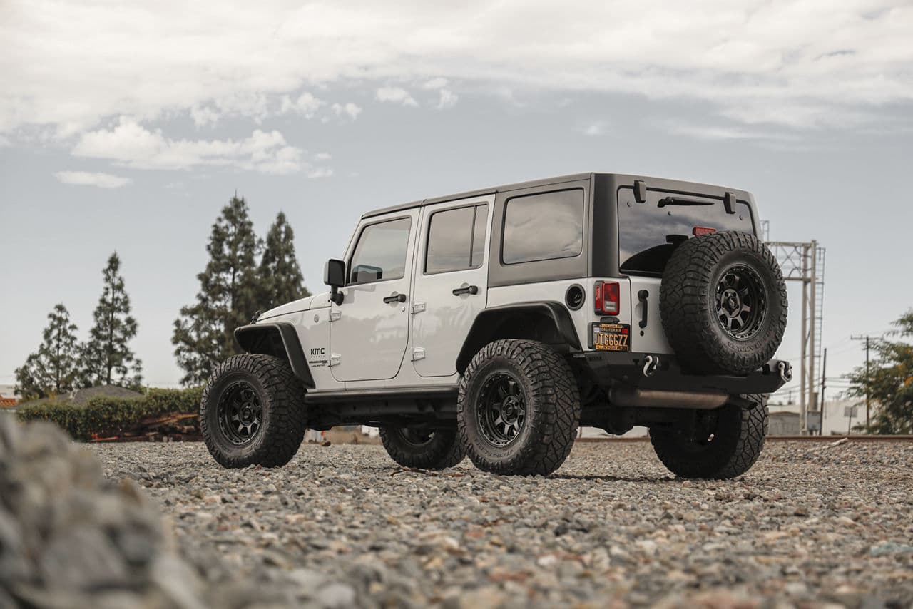 Interior of 2015 Jeep Wrangler with truck suv wheels
