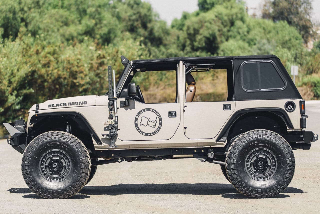 Rear view of 2015 Jeep Wrangler Unlimited with wheels