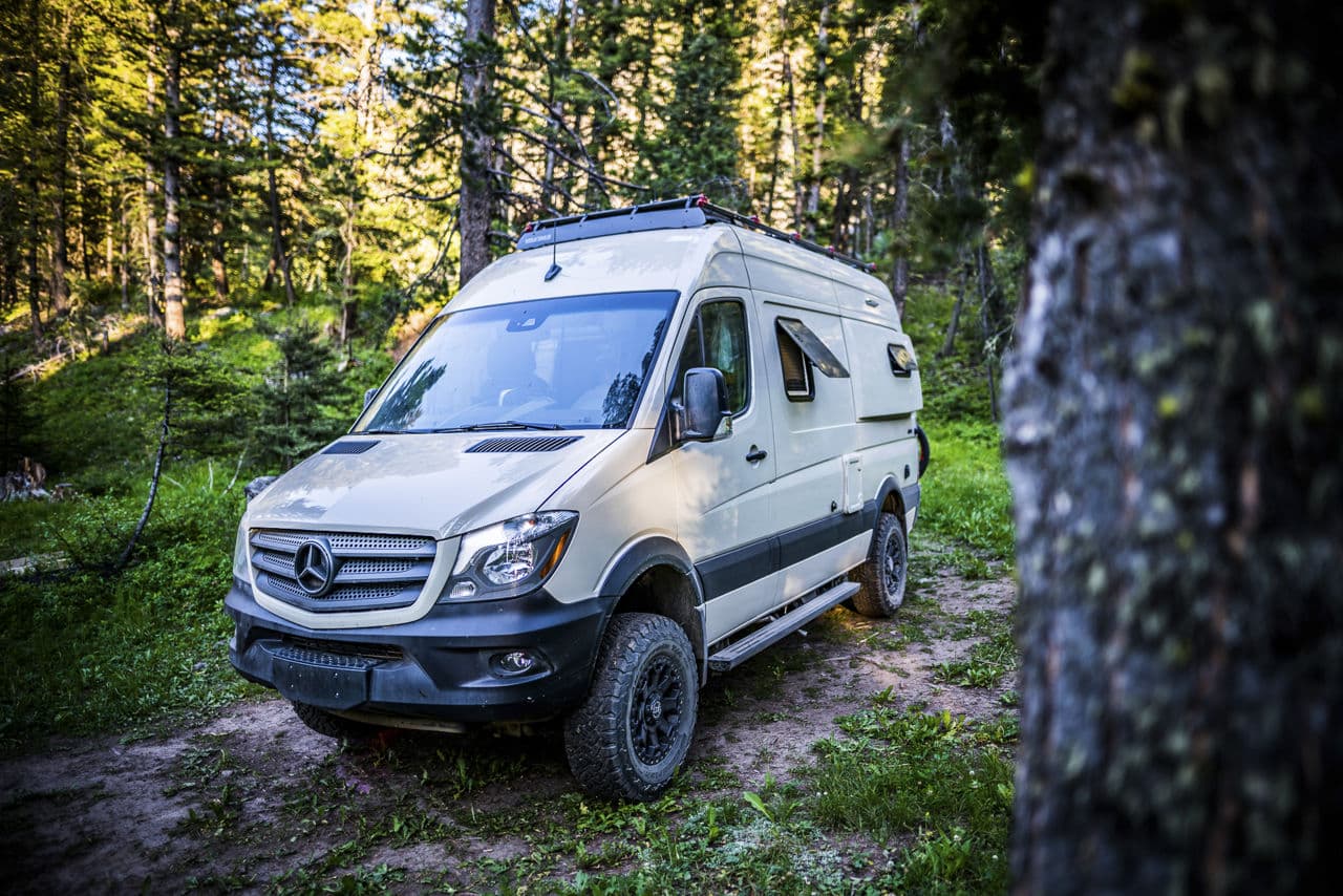 Side profile of 2015 Mercedes-Benz Sprinter with truck suv wheels