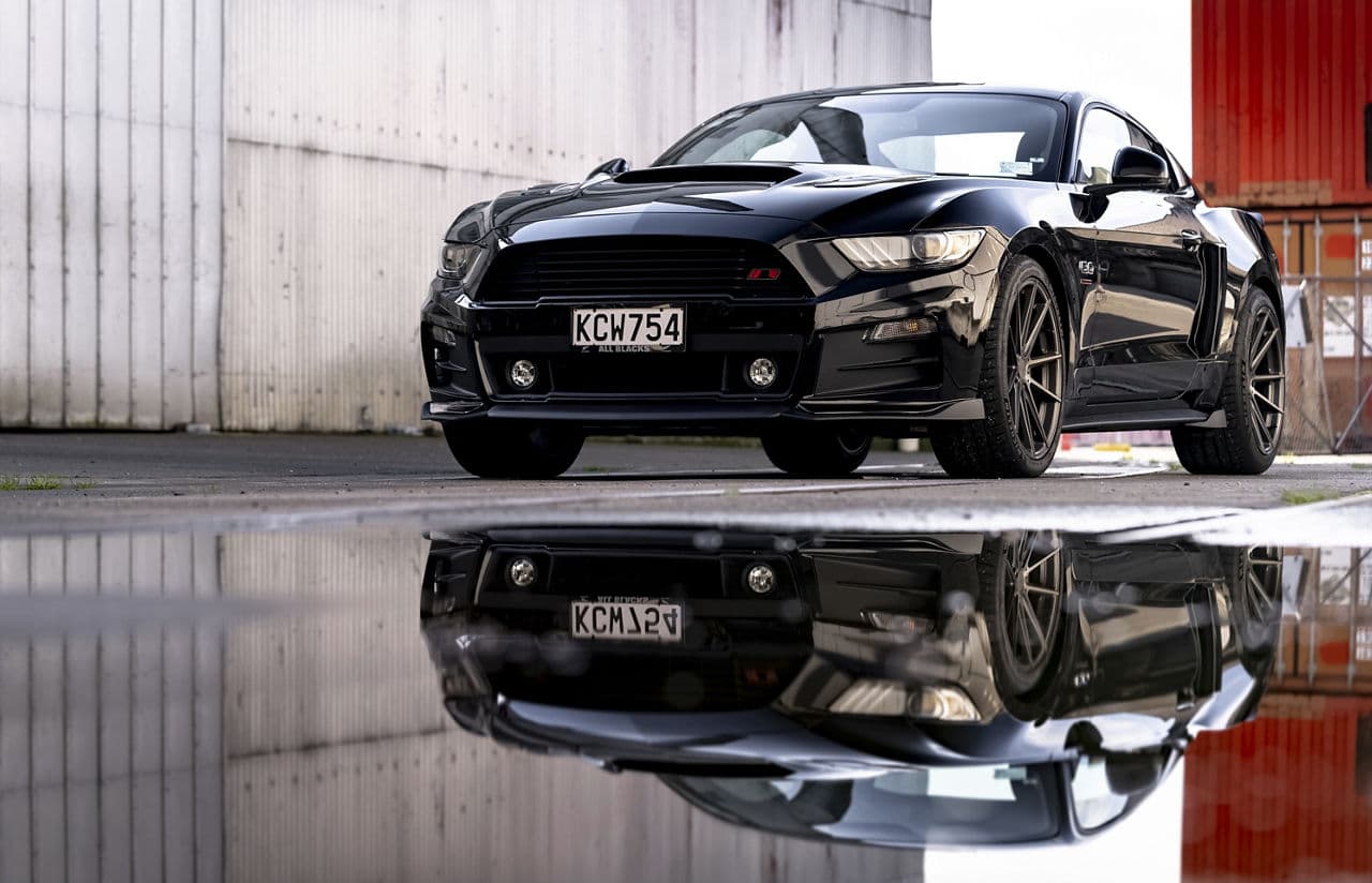Interior of 2016 Ford Mustang with wheels