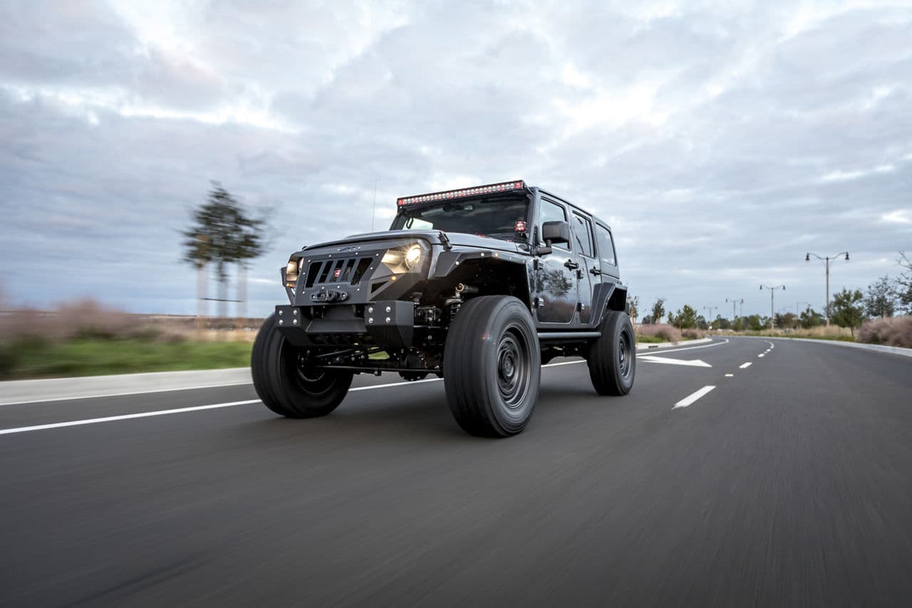 Detail view of 2016 Jeep Wrangler Rubicon with wheels