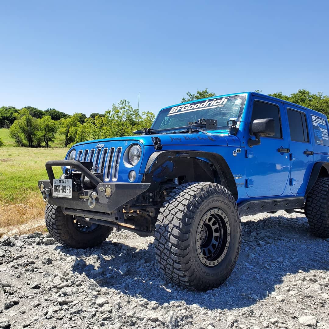 Interior of 2016 Jeep Wrangler with wheels