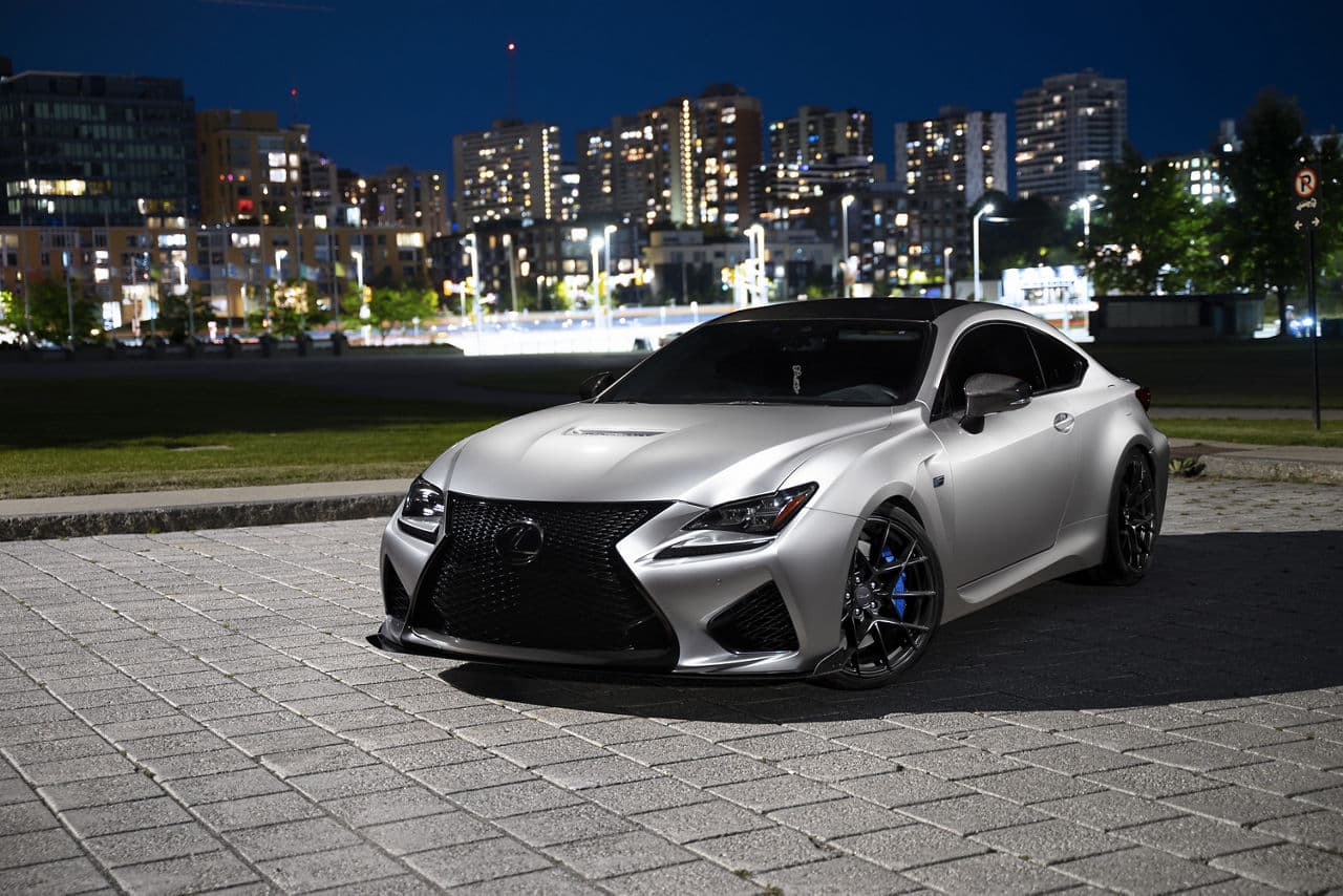 Detail view of 2016 Lexus RC F Sport with wheels