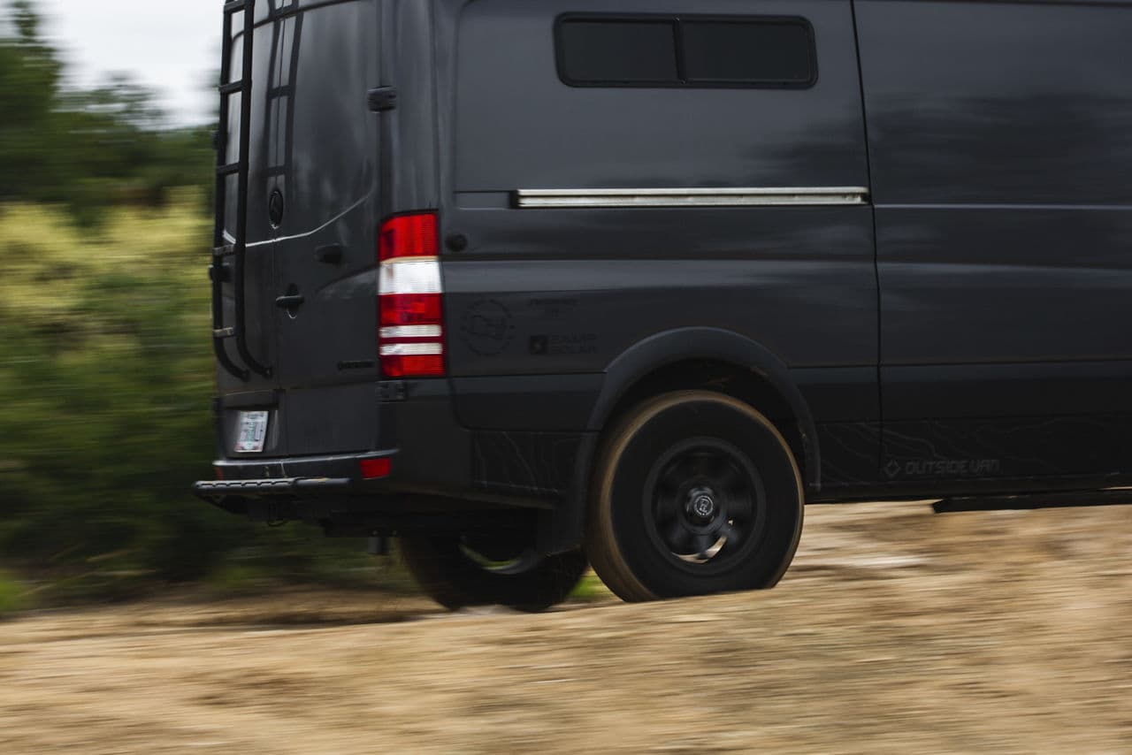 Interior of 2016 Mercedes-Benz Sprinter with wheels