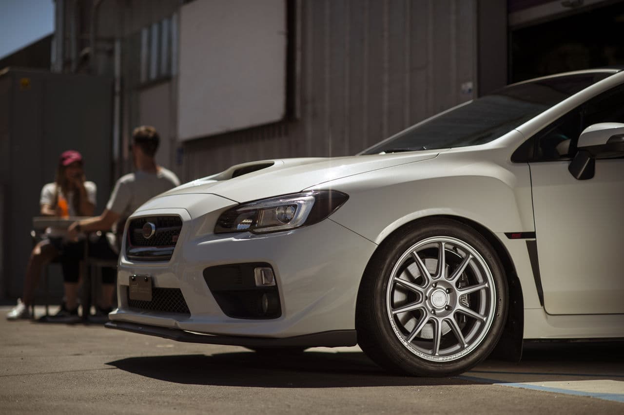 Interior of 2016 Subaru WRX STI with wheels