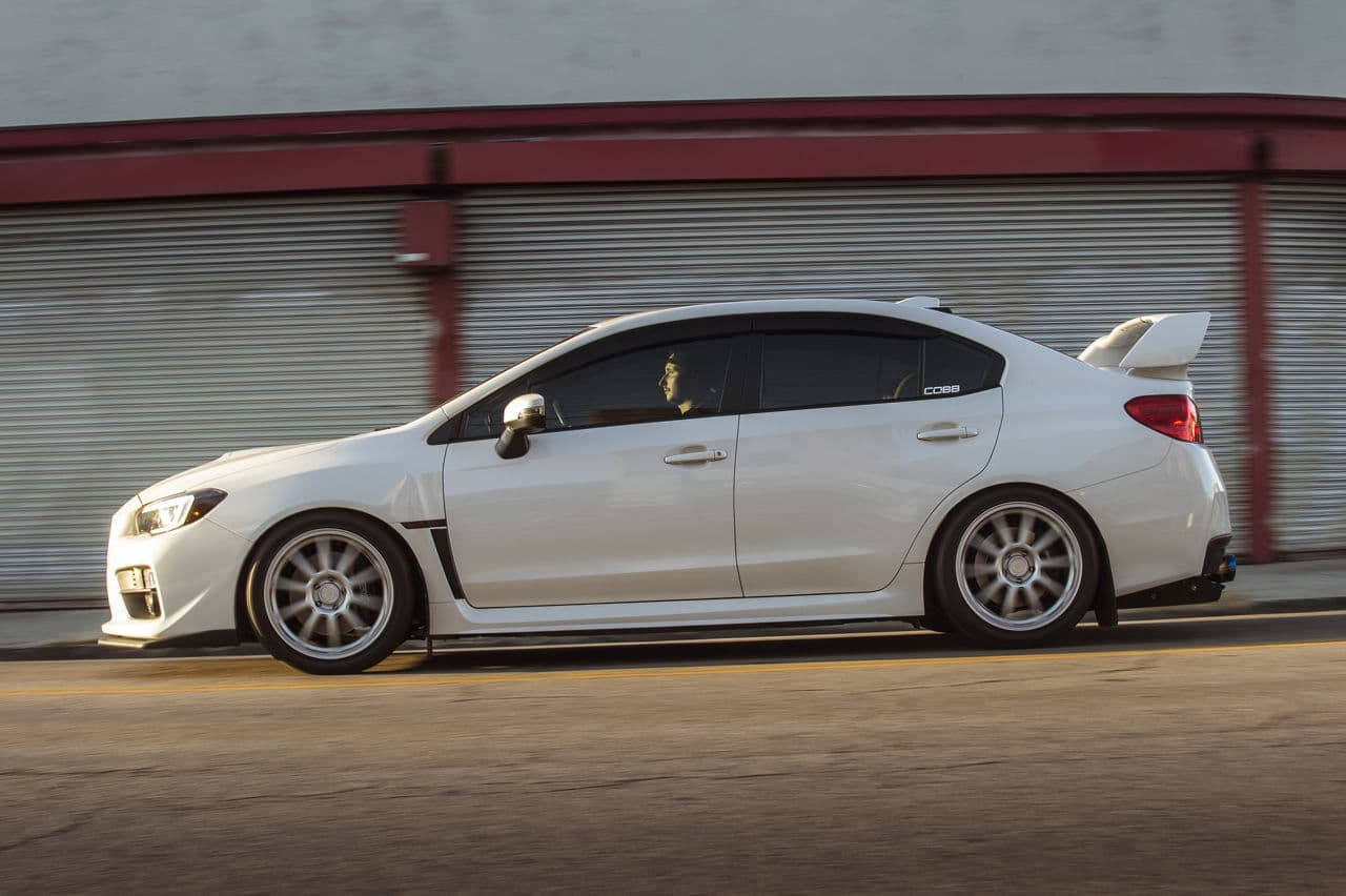 Detail view of 2016 Subaru WRX STI with wheels