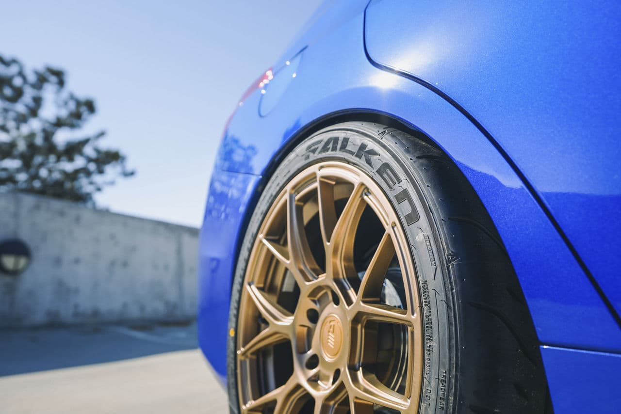 Rear view of 2016 Subaru WRX with wheels