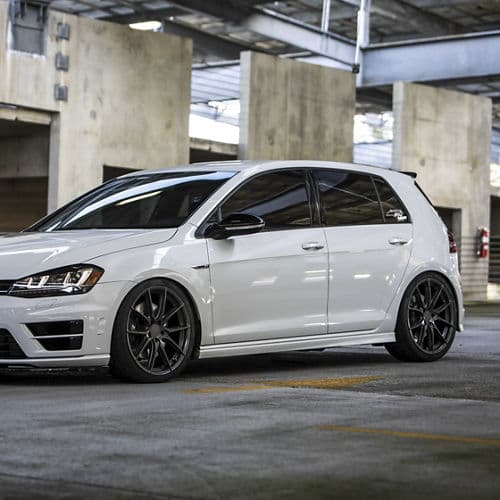 Detail view of 2016 Volkswagen Golf R with wheels