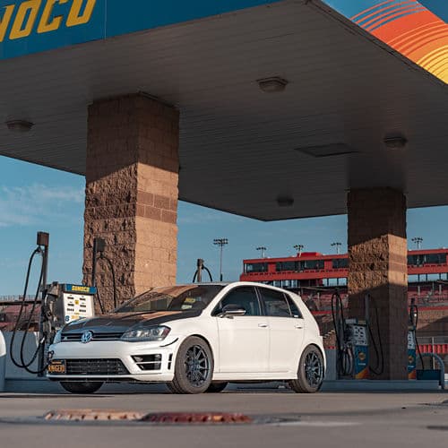 Interior of 2016 Volkswagen Golf R with wheels