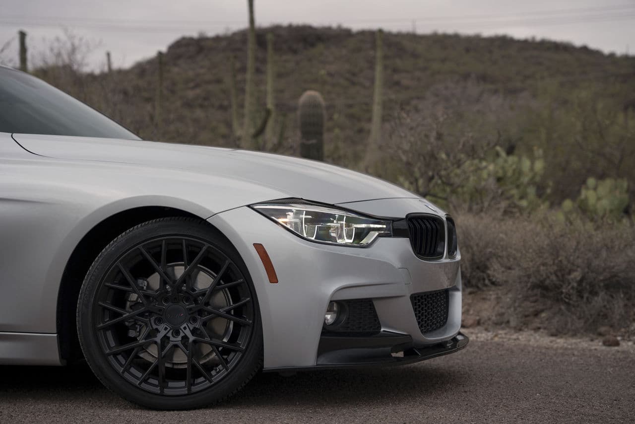 Interior of 2017 BMW 330e with wheels